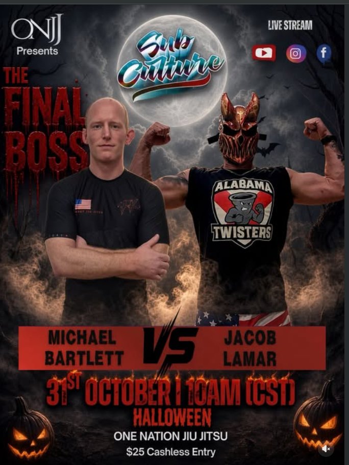 Michael Bartlett vs Jacob Lamar fight poster