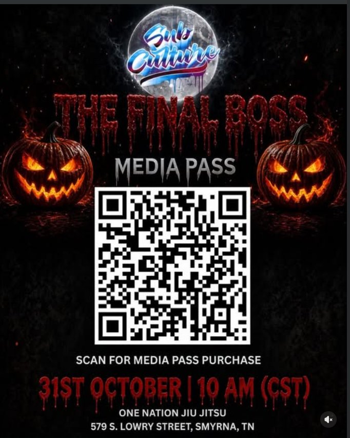 Media pass QR code poster